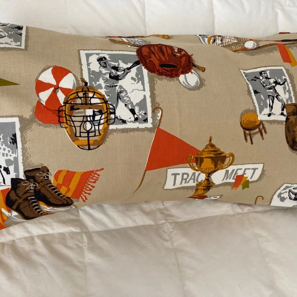 Vintage Sports themed pillow cover case